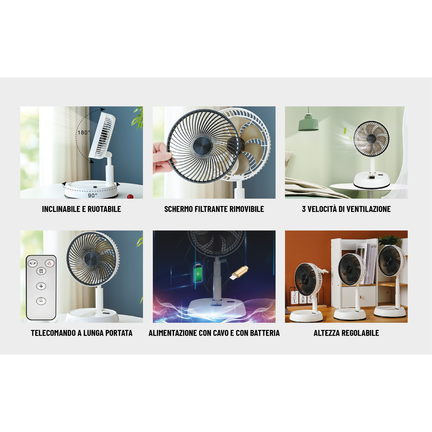 HOGI VENTILATORE PIEGHEVOLE F158A