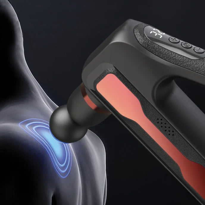 LOSTECH PREMIUM LS-PM528R PISTOLA MASSAGGIANTE CON 8 TESTINE INTERCAMBIABILI - RED