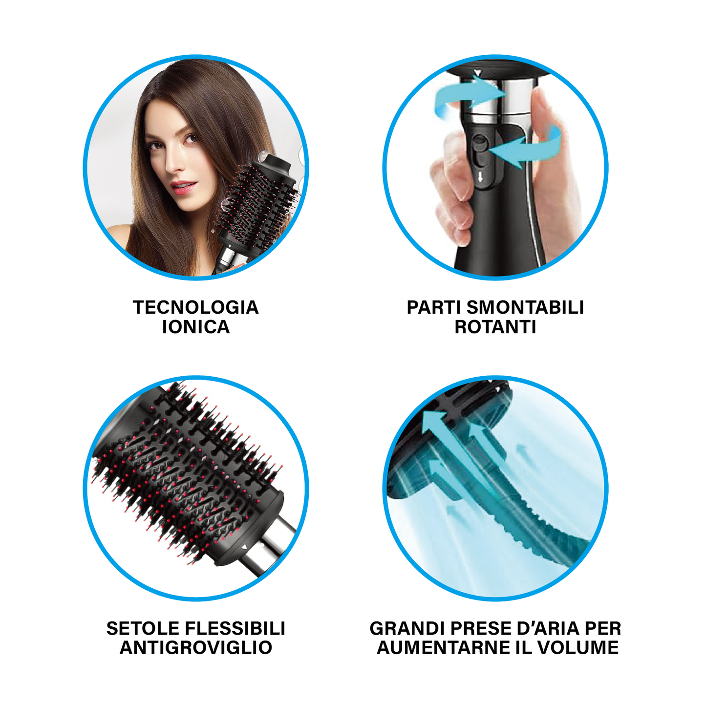 LOSTECH PREMIUM LS-ST103 SPAZZOLA ASCIUGACAPELLI VOLUMIZZANTE