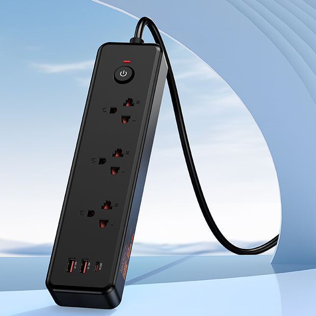 LOSTECH PREMIUM LS-AC12 CIABATTA MULTIPRESA - 3 PRESE STANDARD - 2 USB - 1 USB-C