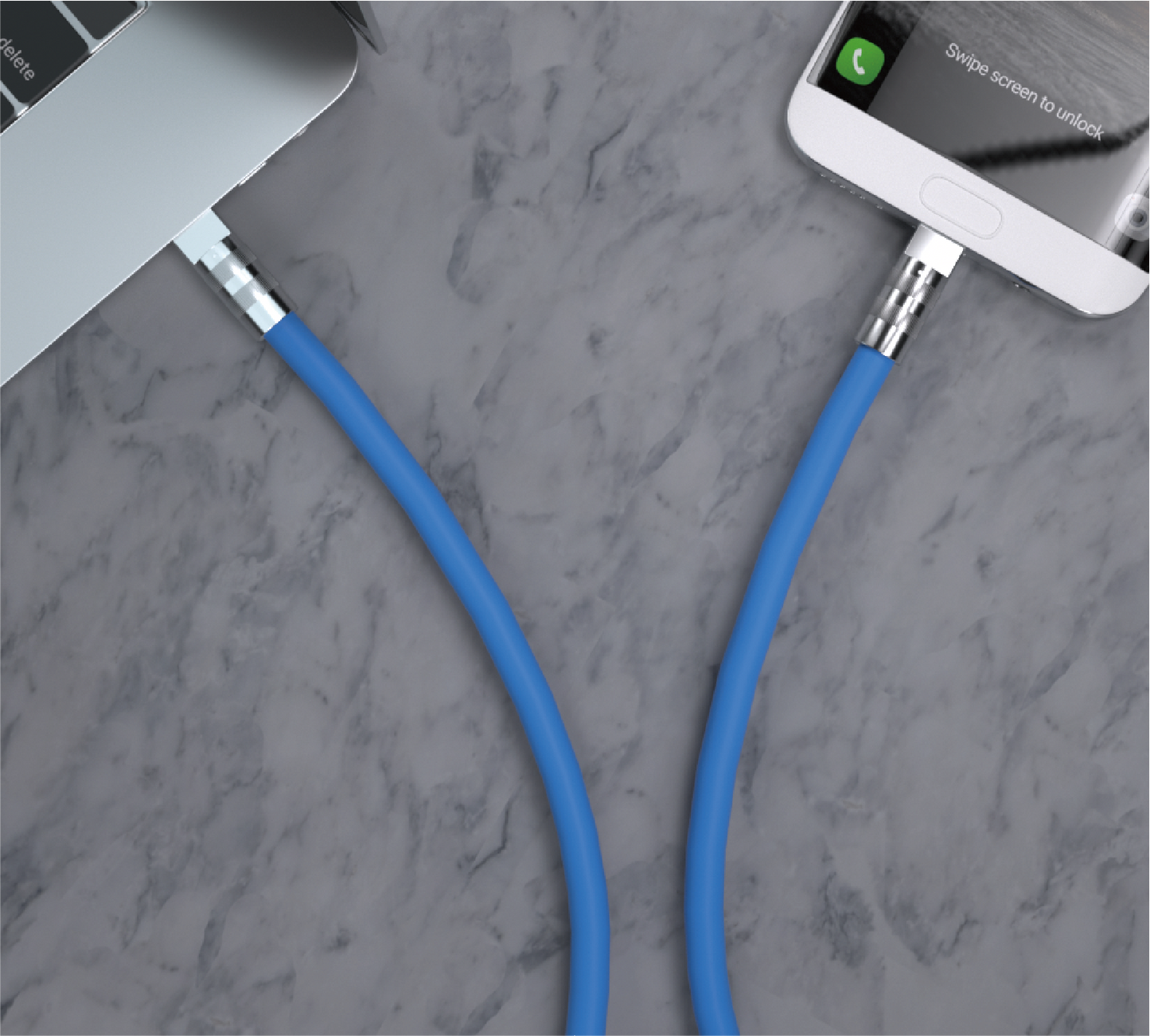 LOSTECH PREMIUM LS-NB20A CAVO USB C / USB C CON SUPPORTO FINO A 240W - RICARICA RAPIDA NOTEBOOK, SMARTPHONE E TABLET - BLUE