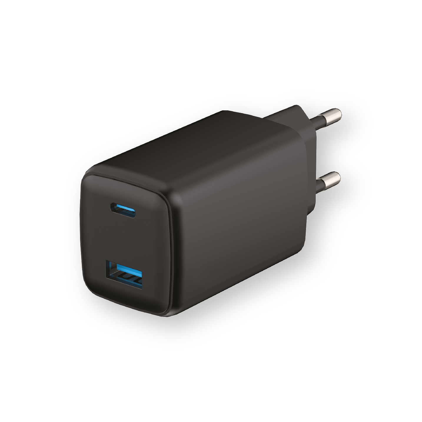 LOSTECH PREMIUM LS-NC09B CARICATORE GaN 45W CON USB-C E USB-A - NERO