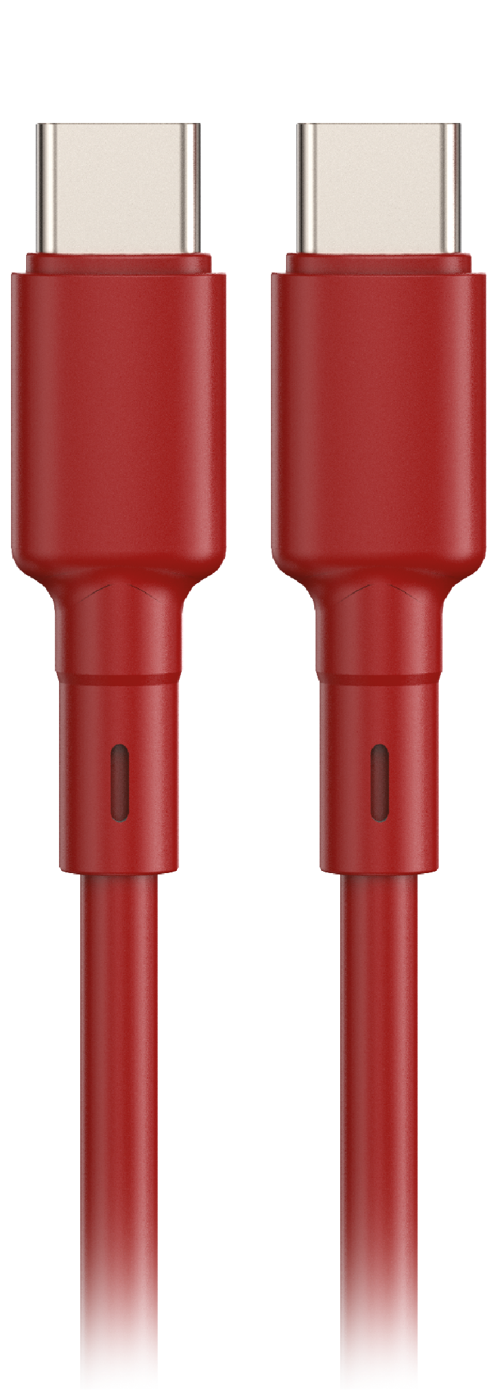 LOSTECH PREMIUM LS-NC13R CARICATORE GaN 45W DOPPIA USB-C CON CAVO USB-C / USB-C 150CM - Cherry Red