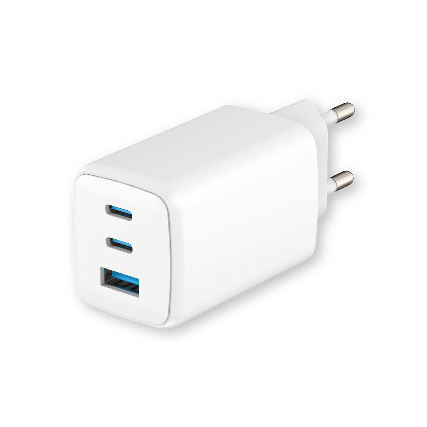 LOSTECH PREMIUM LS-NC11 CARICATORE GaN 65W CON 2 USB-C E 1 USB-A - BIANCO