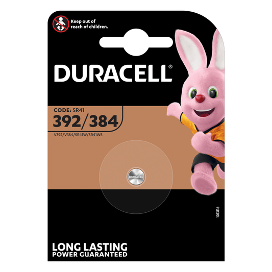 DURACELL BATTERIA 392/384 ALL'OSSIDO DI ARGENTO DA 1.5V - BLISTER 1PZ