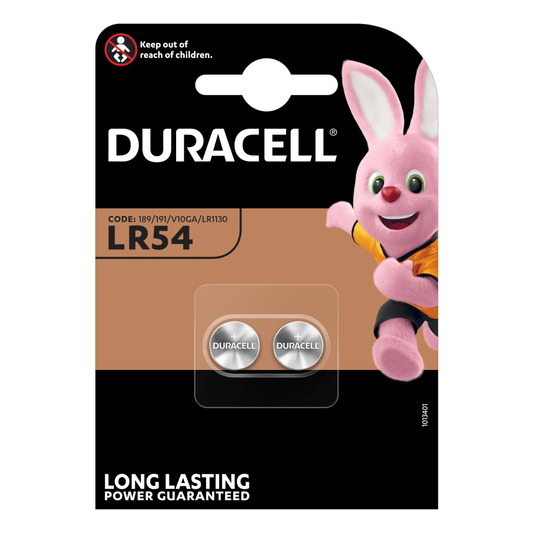 DURACELL LR54 BATTERIE ALCALINE DA 1.5V - 2PZ
