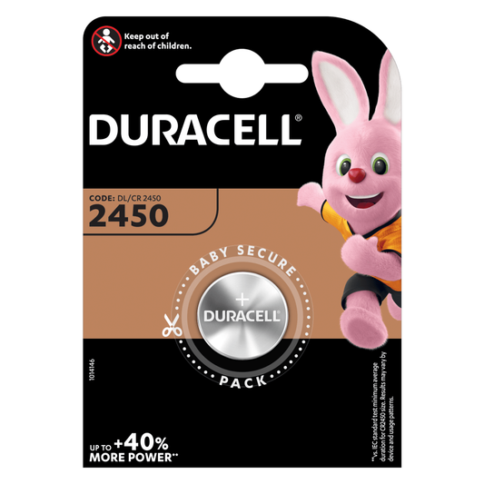 DURACELL 2450 BATTERIA A BOTTONE AL LITIO DA 3V - BLISTER 1PZ
