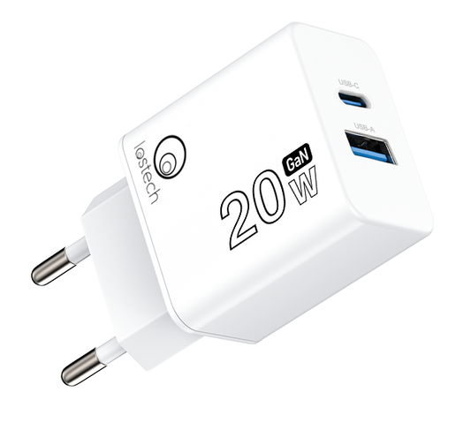 LOSTECH LS-NC61C CARICATORE RAPIDO 20W CON CAVO TYPE-C 1M GaN VERSIONE 2026