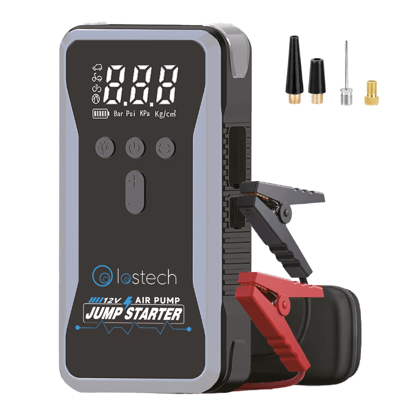 LOSTECH PREMIUM LS-BOOST02 AVVIATORE DI EMERGENZA PER AUTO CON COMPRESSORE D'ARIA / 8000mAh