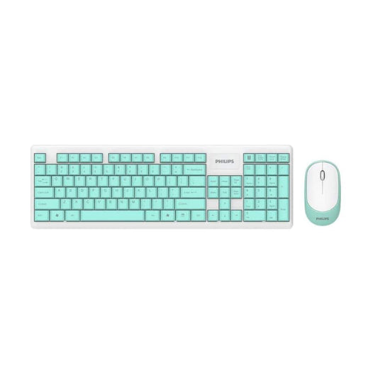 PHILIPS WIRELESS KEYBOARD AND MOUSE COMBO SPT6314 C314 - GREEN