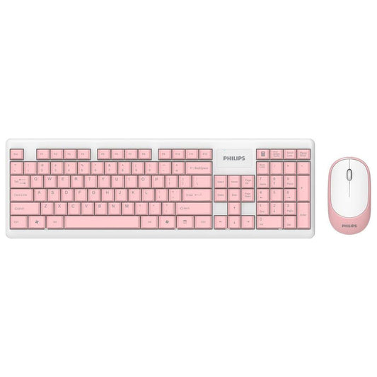 PHILIPS WIRELESS KEYBOARD AND MOUSE COMBO SPT6314 C314 - PINK