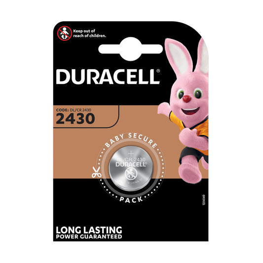 DURACELL BATTERIE A BOTTONE LITIO 2430 - BLISTER DA 2PZ
