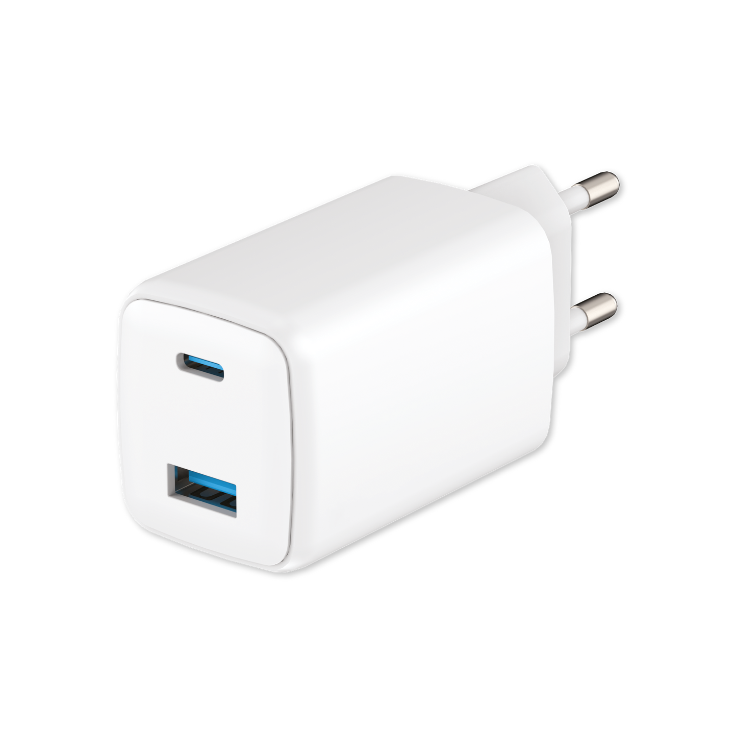 LOSTECH PREMIUM LS-NC57 CARICATORE GaN 45W CON USB-C E USB-A E CAVO USB-C/USB-C - BIANCO