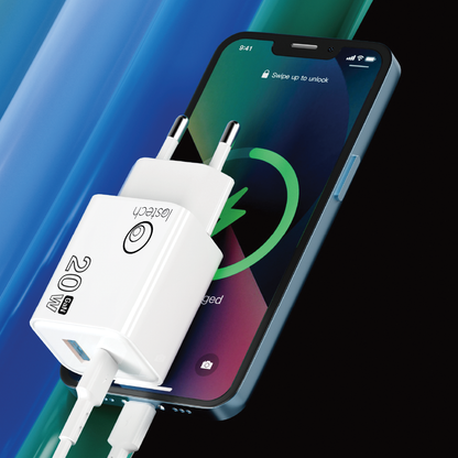 LOSTECH LS-NC61C CARICATORE RAPIDO 20W CON CAVO TYPE-C 1M GaN VERSIONE 2026