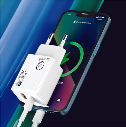LOSTECH PREMIUM LS-NC10 CARICATORE 25W CON PRESA USB-C E USB-A