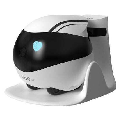 Enabot EBO AIR Telecamera per bambini e animali domestici 1080P, funzione AI intelligente, connettività Wi-Fi, visione notturna, auto-crociera, auto-ricarica, rilevazione del movimento, audio a 2 vie