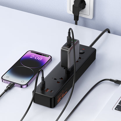 LOSTECH PREMIUM LS-AC12 CIABATTA MULTIPRESA - 3 PRESE STANDARD - 2 USB - 1 USB-C