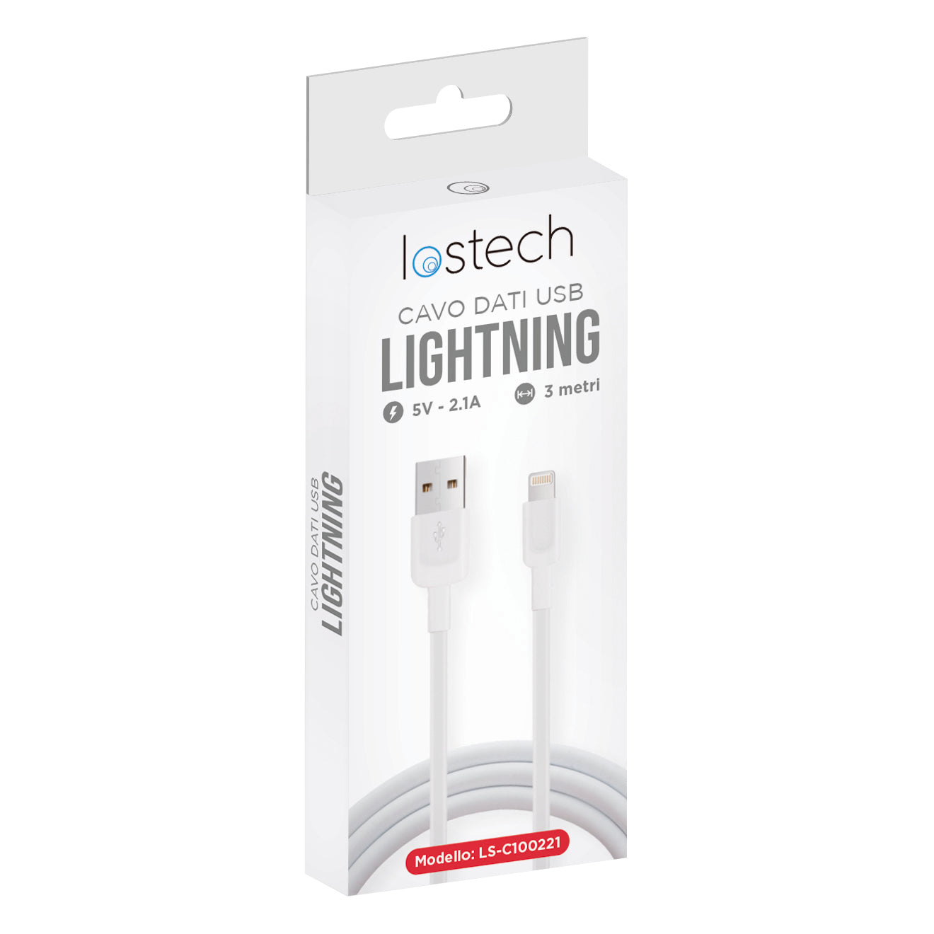 LOSTECH LS-C100221 CAVO SOFTWIRE METAL CASE LIGHTNING DA 300CM