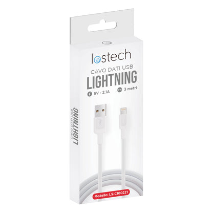 LOSTECH LS-C100221 CAVO SOFTWIRE METAL CASE LIGHTNING DA 300CM