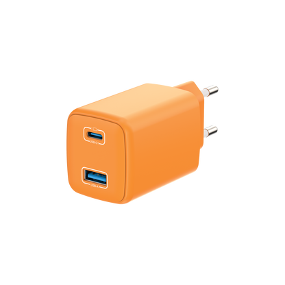 LOSTECH PREMIUM LS-NC12C CARICATORE GaN 45W USB / USB-C CON CAVO USB-C / USB-C 150CM - Cosmic Orange