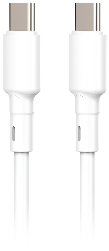 LOSTECH PREMIUM LS-NC13W CARICATORE GaN 45W DOPPIA USB-C CON CAVO USB-C / USB-C 150CM - Pure White