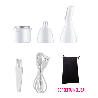 LOSTECH LS-RE41F RASOIO ELETTRICO 4-IN-1 PER LEI - BIANCO