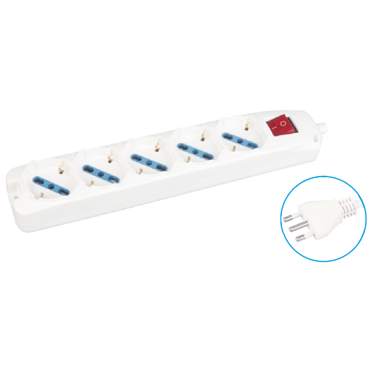 LOSTECH CIABATTA MULTIPRESA (5 PRESE) LS-SOC03