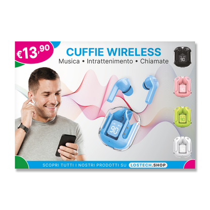 LOSTECH ESPOSITORE DA BANCO CON CUFFIE WIRELESS LS-DES23