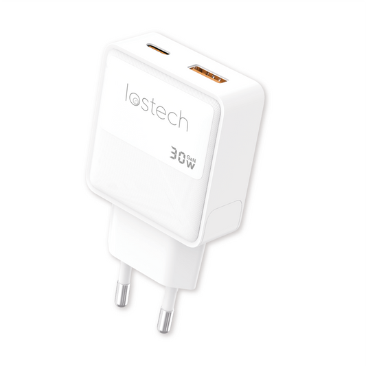 LOSTECH PREMIUM LS-NC07 CARICATORE 30W GaN CON USB-C E USB-A